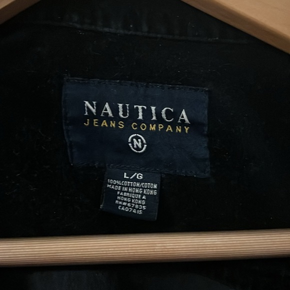Nautica Navy Button up Velvet Jacket - Picture 2 of 4